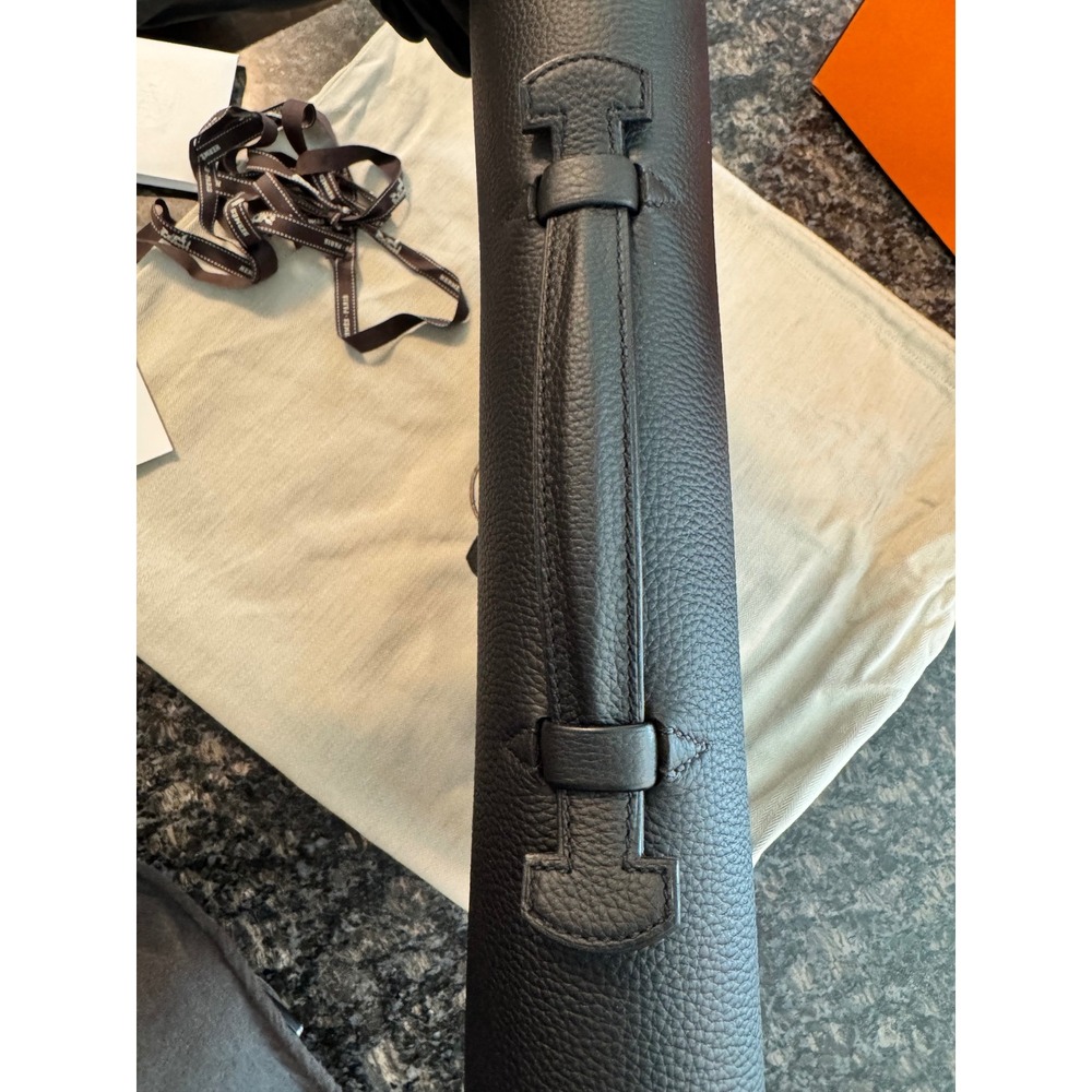 Hermes Sac a Depeches 38 Briefcase Black Togo Leather Palladium Hardware Bag New - Picture 11 of 16